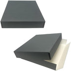 Lineco Drop Front Archival Storage Box, 14.75x18.75x3 in, Gray, 2 Pack by Lineco