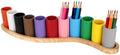 Wooden Colored Pencil Holder, Crayon Organizer by Diegimr