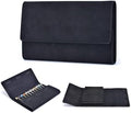 12 Suede Leather Fountain Pen Case Portfolio Divider Slot, Magnetic Closure by LanxiviDirect