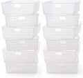 Geetery 12 Pack Classroom Storage Baskets with Handle,Clear by Geetery