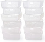 Geetery 12 Pack Classroom Storage Baskets with Handle,Clear by Geetery