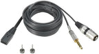 Audio-Technica BPHS1 Broadcast Stereo Headset - Black Bundle with Case, Stand, XLR Cable, and Austin Bazaar Polishing Cloth - Image 5