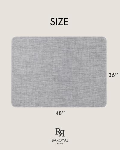 BARoyal Office Chair Mat for Hardwood Floor Under Desk Computer Rolling Chair Mat for Wood/Tile Floor Heavy Duty PVC Plastic Hard Floor Protector 36" x 48"(Nardo Grey) - Image 6