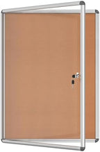 Mifuro 38"x28" Enclosed Bulletin Board, Lockable Weather-Resistant Aluminum Cork Noticeboard for School & Office, Silver Frame w/Cork by MifuroOfficeProduct