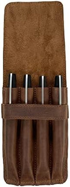 Pen Holder, Pencil Case, Minimalist Style Holder, Classic Storage, Full Grain Leather, Handmade, Bourbon Brown - Image 3