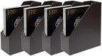 UnionBasic Leatherette Magazine File Holder Set of 4, Coffee by UnionBasic