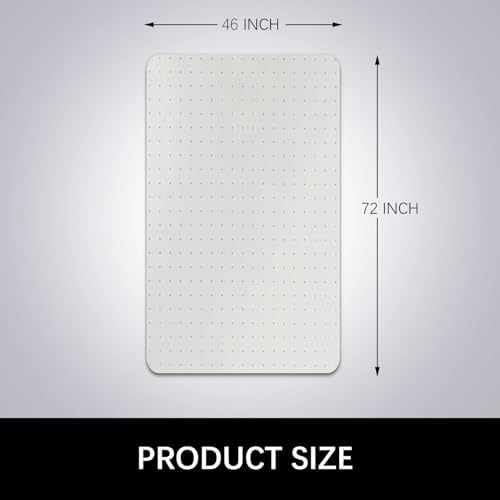 Kuyal Desk Chair Mat for Carpet, 46'' x 72'' Rectangle Transparent Mats for Chairs Good for Desks, Office and Home, Easy Glide, Protects Floors for Low and No Pile Carpeted Floors - Image 6