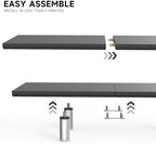 Fenge 39.4” Dual Monitor Stand with Height Adjustable Legs, Black - Image 2