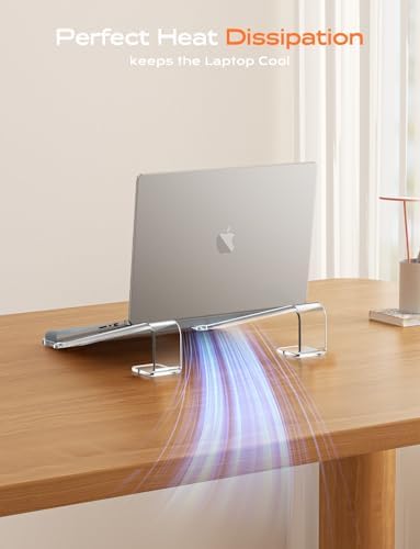 LOXP Acrylic Laptop Stand for Desk, Laptop Stand with Wrist Support - Image 7