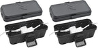 Hrensaw Small Weatherproof Electrical Connection Box(Inner 5.5 x 3 x 2.2inch),Outdoor Electrical Box,Waterproof Extension Cord Covers for Plug, Extension Cables, Holiday Lights,Black (Pack of 2) by Hrensaw
