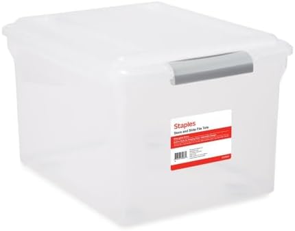 STAPLES Store & Slide Plastic File Box, Latching, Letter/Legal, 2/Pk - Image 2