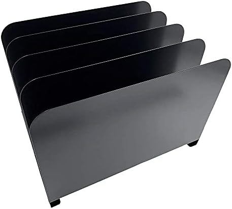 Huron Desktop File Organizer Vertical 4 Slot, Black Commercial Grade Steel - Image 4