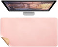 Dual-Sided Leather & Cork Desk Mat, Large Waterproof Stain-Resistant Mouse Pad, Multi-Use Desk Pad for Computer & Office Home(Pink,80x40cm) by Unknown