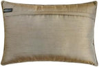 Antique Gold Luxury Lumbar Pillow Cover 12" x 16" | Contemporary Jacquard Oblong Cushion Cover Damask | Antique Gold Textured Fabric Pillowcases for Bed, Couch & Sofa, Modern Home Décor - Golden Aura - Image 3