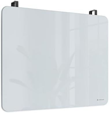 U Brands Glass Dry Erase Whiteboard, Cubicle Whiteboard, 16" x 20", White by UBrands
