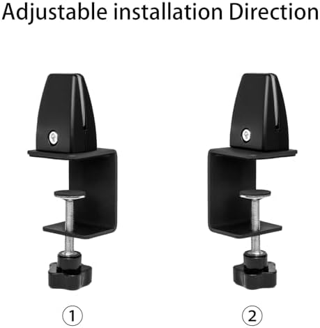 4-Pack Sneeze Guard Clamps for 1/8"" to 1"" Thick Panels, Adjustable Desk Partition Clips, Easy-to-Install Desk Privacy Panel Clips, Ideal for Office and Home Use, Black, 8HY-I0K-JXP340 - Image 4