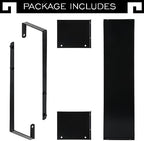 Lineshading Office Cubicle Shelf Storage Organizer Hanging File Organizer Cubicle Hanging Shelf Accessories Storage Bookshelf with Hooks for Home Desk (Black,36") - Image 4