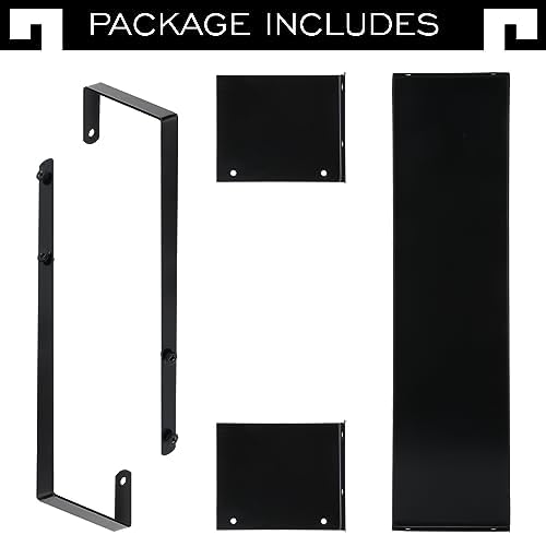 Lineshading Office Cubicle Shelf Storage Organizer Hanging File Organizer Cubicle Hanging Shelf Accessories Storage Bookshelf with Hooks for Home Desk (Black,36") - Image 4