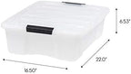IRIS USA 6-Pack 27 Quart Storage Bins with Lids, Pearl - Image 3