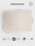 Bumusty 48" x 36" Large Cork Board Alternative, Oatmeal - Image 2