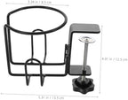 PRETYZOOM Large Desk Cup Holder Clamp Iron Material, Easy Installation Without Drilling with Anti-Spill Design 500ml Capacity Beverage Holder for Desks and Office Use - Image 2