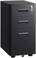 DEVAISE 3 Drawer Mobile File Cabinet, Fully Assembled Except Casters by DEVAISE