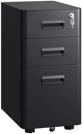 DEVAISE 3 Drawer Mobile File Cabinet, Fully Assembled Except Casters by DEVAISE
