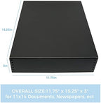 Lineco 11x14 Black Museum Archival Storage Box, Drop Front, 11.75x15x3 in. - Image 2