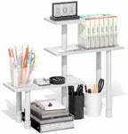 Furinno Turn-N-Tube Desk Organizers and Accessories, 3-Tier Desktop Organizer, Adjustable Desk Shelf, for Home Office, Study Room, Dorm Room, Organizers and Storage, White by Furinno-FitsYourSpaceFitsYourBudget