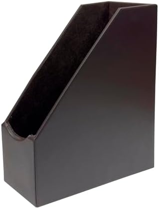 UnionBasic Leatherette Magazine File Holder Set of 4, Coffee - Image 6