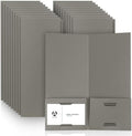 Henoyso 50 Pcs 4 x 9 Inch Mini Presentation Folders 2 Pocket, Grey by Henoyso