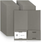 Henoyso 50 Pcs 4 x 9 Inch Mini Presentation Folders 2 Pocket, Grey by Henoyso