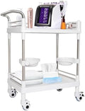 Medical Trolley Cart Mobile Utility Cart with Wheels 220 Lbs Load by Enocreay
