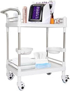 Medical Trolley Cart Mobile Utility Cart with Wheels 220 Lbs Load by Enocreay