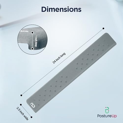 EdgeRest PostureUp L-Shaped Memory Foam Wrist Rest, Ergonomic Elbow and Forearm Support for Desk, Non-Slip Universal Fit, Light Gray - Image 6
