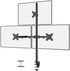 WALI Tall Triple Monitor Mount for 13-27 inch Computer Screens, up to 22lbs by WALI