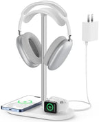 HiWe Headphone Stand, 2-in-1 MagSafe Wireless Charger for iPhone/iWatch by HIWE