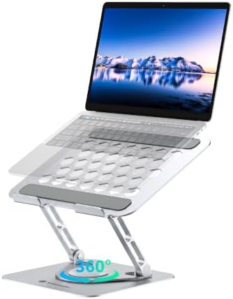 Yottamaster Adjustable Laptop Stand, 360° Rotating Aluminum Silver by Yottamaster-MakeEveryByteTreasurable