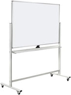 Mobile Whiteboard on Wheels, 48"x36" Double-Sided Magnetic Dry Erase Board - Flipchart Easel for Office, Classroom & Home, Rolling Stand with Easy Flip Feature by Unknown