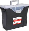 STAPLES Slim Portable File Tote, Letter Size, Black, 2/Pack by Staples
