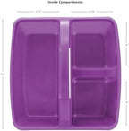 Teacher Created Resources Purple Portable Plastic Storage Caddy 6-Pack for Classrooms, Kids Room, and Office Organization, 3 Compartment - Image 4