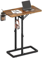 HOOBRO Adjustable TV Tray Table, C-Shaped Side Table with Foldable Tabletop by HOOBRO