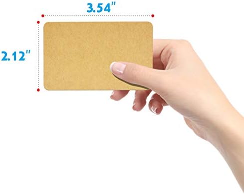 250 PCs Original Wood Color Blank Kraft Paper Round Corner Flash Word Message Gift DIY Index Card (3.5” X 2.1”) (Pack of 4) - Image 2