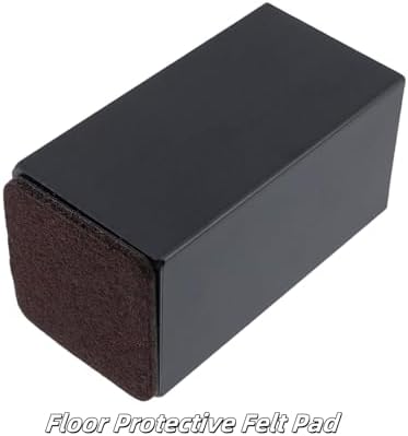 Square Steel Riser, 3.97-4.72 Inch Height, Fits 2.26 Inch Leg, 4Pcs Black - Image 6