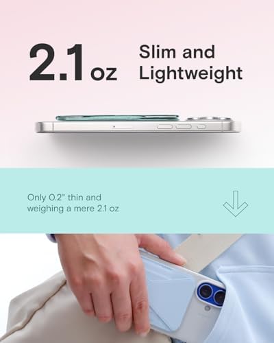 MOFT Magnetic Wallet Stand Compatible with iPhone 17/16/15/14/13/12 Series, Angle Adjustment & Magsafe Compatible MOVAS Phone Stand,Aqua - Image 2