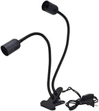 Hilitand Clip Lamp Holder Clamp Desk Lamp, Flexible Wire Neck E26/E27 Clip On Lamp Holder for Desk Clip Lamp, Bedside Lamp, Table Lamp(US Plug) by Hilitand