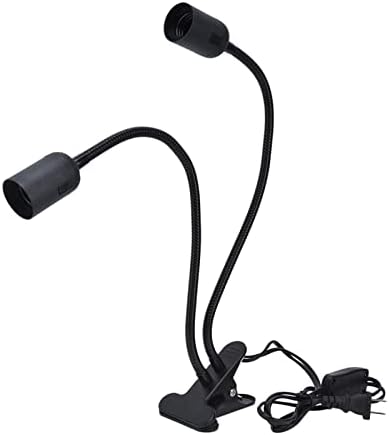 Hilitand Clip Lamp Holder Clamp Desk Lamp, Flexible Wire Neck E26/E27 Clip On Lamp Holder for Desk Clip Lamp, Bedside Lamp, Table Lamp(US Plug) by Hilitand