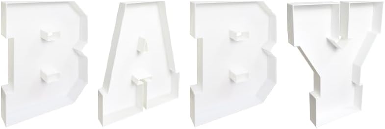 Plastic Fillable BABY Letter Board, BABY Shower PLA Charcuterie Acrylic Letters, Reusable Party Decor Centerpiece Tray - Image 6