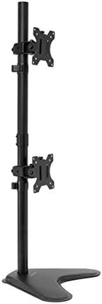 Mount-It! Vertical Dual Monitor Stand, Freestanding Stacked Monitor Mount for 2 Screens 17–32", Height Adjustable, Tilt Swivel Rotate, Portrait or Landscape, Holds 17.6 lbs per Arm, No Desk Clamp Needed - Image 4