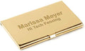 Executive Gift Shoppe | Custom Engraved Brass Business Card Holder by ExecutiveGiftShoppe